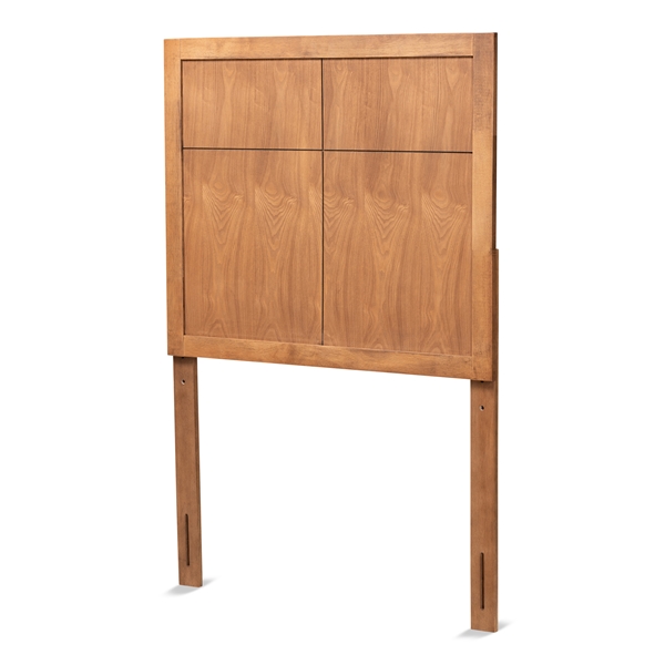 baxton studio Baxton Studio Monroe Modern Transitional and Rustic Ash Walnut Finished Wood Twin Size Headboard