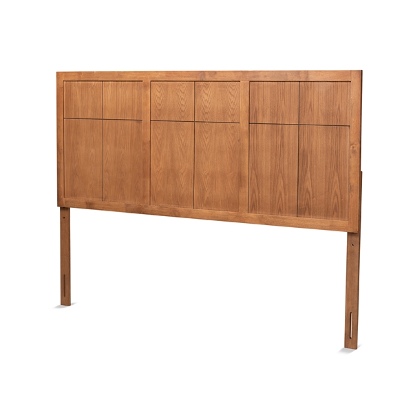 baxton studio Baxton Studio Monroe Modern Transitional and Rustic Ash Walnut Finished Wood King Size Headboard