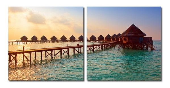 baxton studio Baxton Studio Morning Glory Mounted Photography Print Diptych