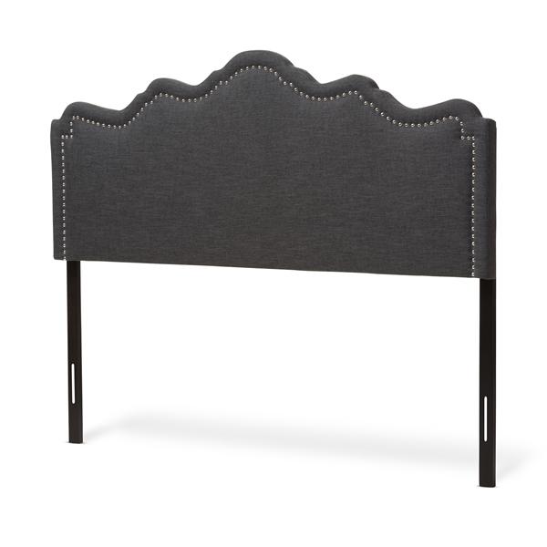 baxton studio Baxton Studio Nadeen Modern and Contemporary Dark Grey Fabric Full Size Headboard