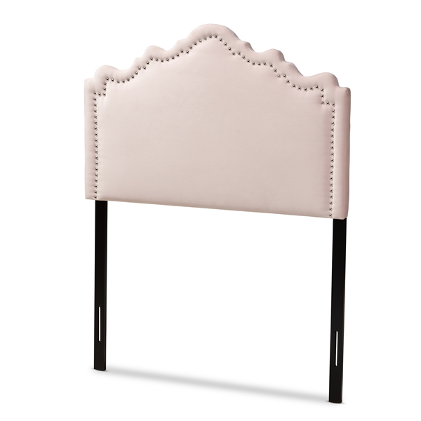 baxton studio Baxton Studio Nadeen Modern and Contemporary Light Pink Velvet Fabric Upholstered Twin Size Headboard