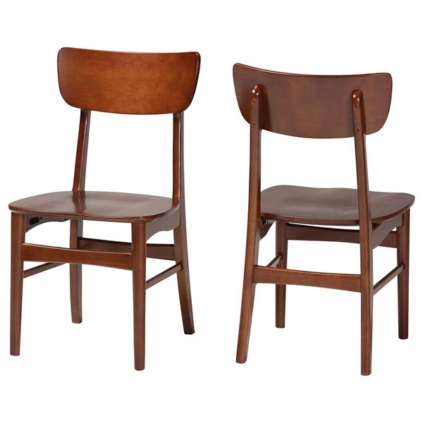baxton studio Baxton Studio Netherlands Mid-century Modern Scandinavian Style Dark Walnut Bent Wood Dining Side Chair