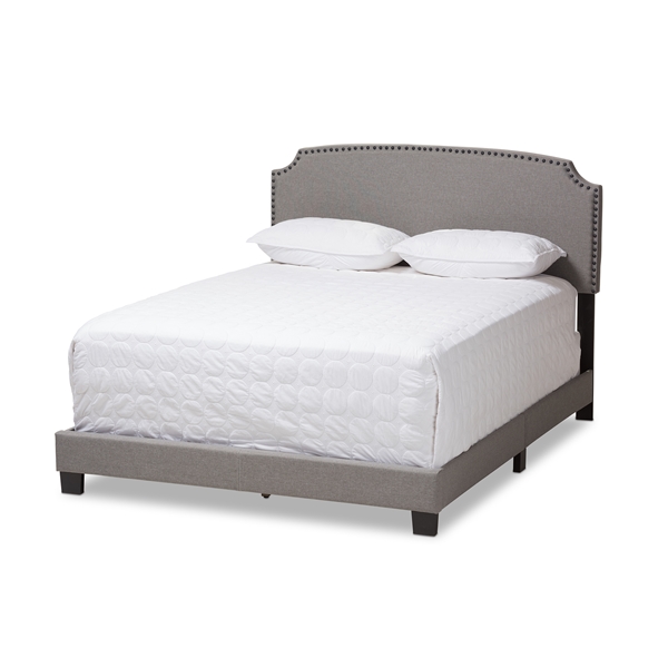 baxton studio Baxton Studio Odette Modern and Contemporary Light Grey Fabric Upholstered Queen Size Bed