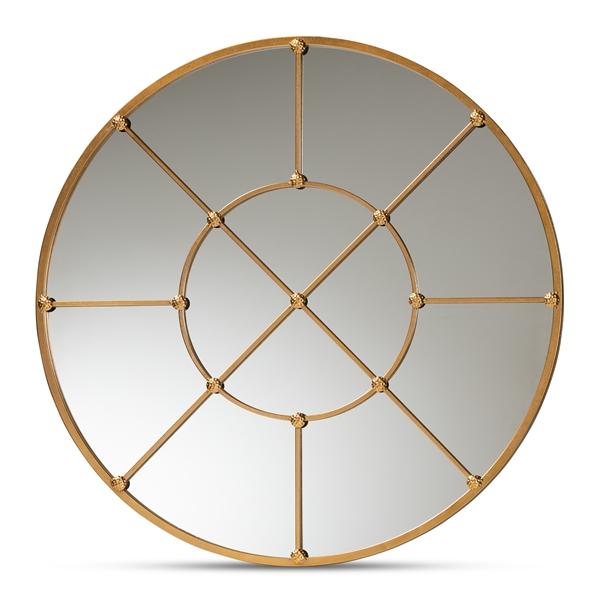 baxton studio Baxton Studio Ohara Modern and Contemporary Gold Finished Metal Accent Wall Mirror