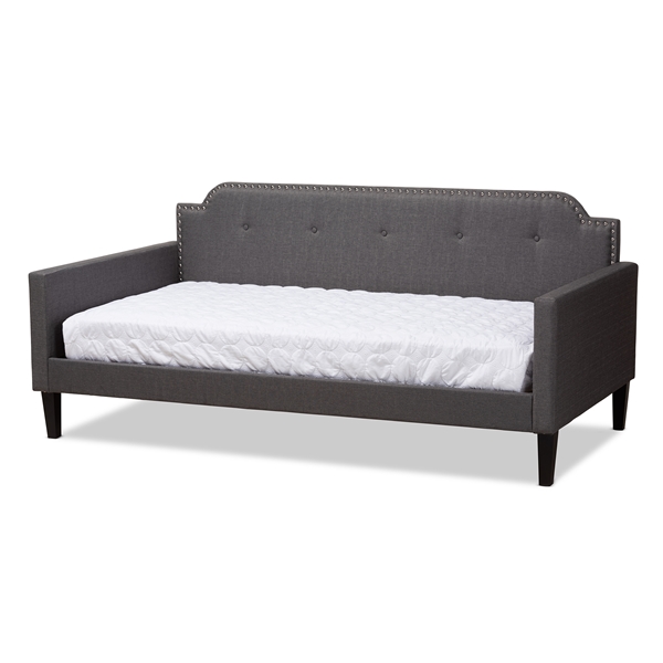 baxton studio Baxton Studio Packer Modern and Contemporary Grey Fabric Upholstered Twin Size Sofa Daybed