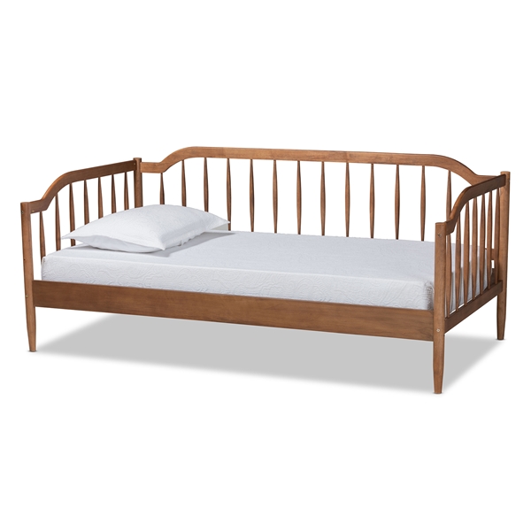 baxton studio Baxton Studio Parson Classic Mid-Century Modern Walnut Brown Finished Wood Twin Size Daybed