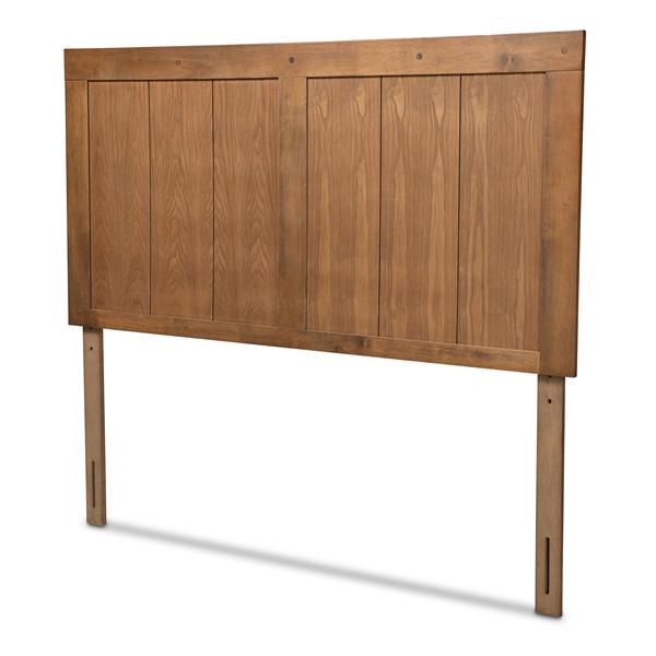 baxton studio Baxton Studio Patwin Modern and Contemporary Transitional Ash Walnut Finished Wood Queen Size Headboard