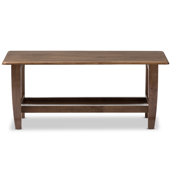 baxton studio Baxton Studio Pierce Mid-Century Modern Walnut Finished Brown Wood Coffee Table