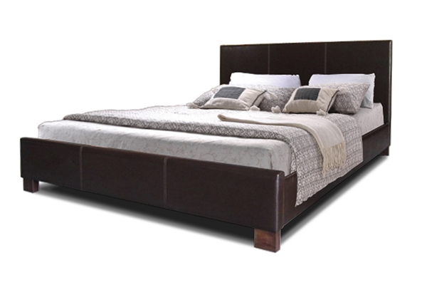 baxton studio Baxton Studio Pless Dark Brown Modern Bed - Queen Size