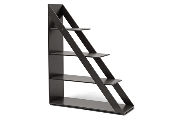 baxton studio Baxton Studio Psinta Dark Brown Modern Shelving Unit