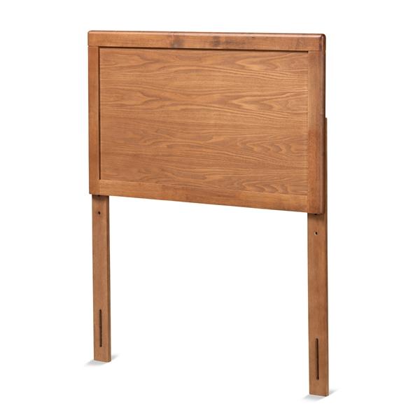baxton studio Baxton Studio Raya Mid-Century Modern Walnut Brown Finished Wood Twin Size Headboard