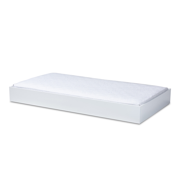 baxton studio Baxton Studio Renata Modern and Contemporary White Finished Wood Twin Size Trundle