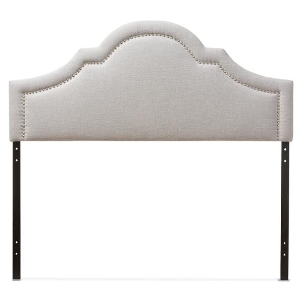 baxton studio Baxton Studio Rita Modern and Contemporary Greyish Beige Fabric Upholstered Queen Size Headboard