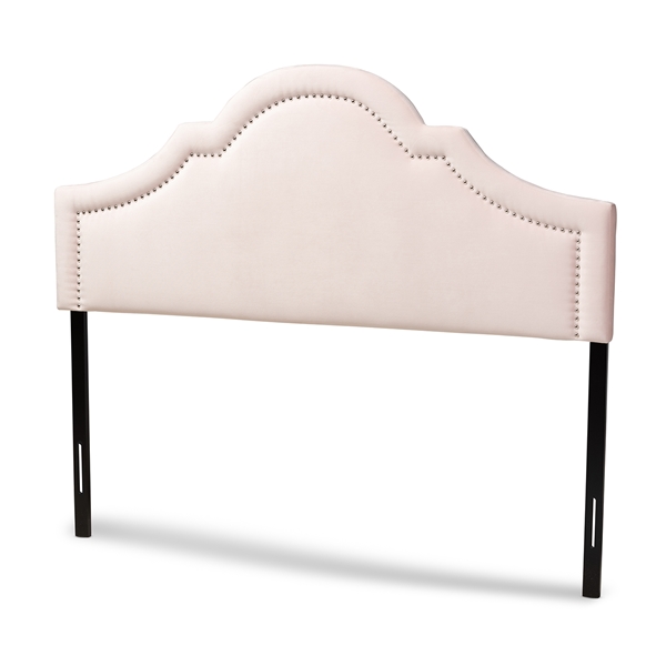 baxton studio Baxton Studio Rita Modern and Contemporary Light Pink Velvet Fabric Upholstered Full Size Headboard