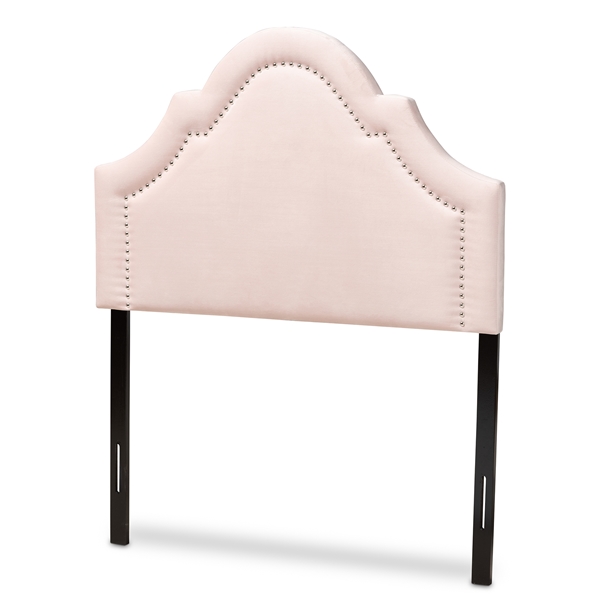 baxton studio Baxton Studio Rita Modern and Contemporary Light Pink Velvet Fabric Upholstered Twin Size Headboard