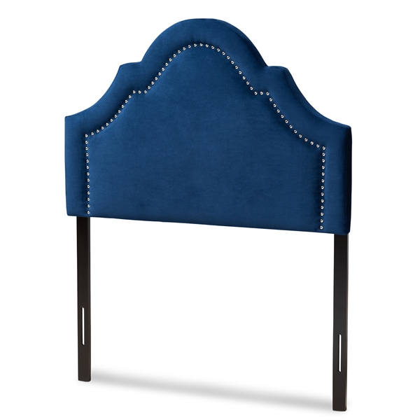baxton studio Baxton Studio Rita Modern and Contemporary Navy Blue Velvet Fabric Upholstered Twin Size Headboard
