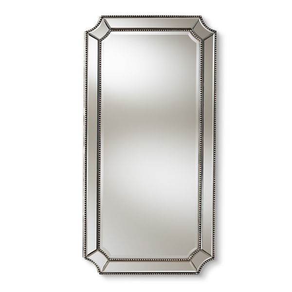 baxton studio Baxton Studio Romina Art Deco Antique Silver Finished Accent Wall Mirror