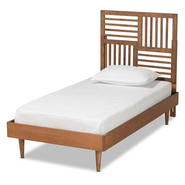 baxton studio Baxton Studio Romy Modern and Contemporary Walnut Brown Finished Wood Twin Size Platform Bed