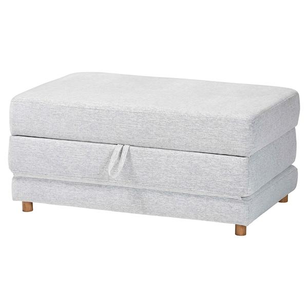 baxton studio Baxton Studio Sabriel Modern Light Grey Fabric Convertible Sleeper Ottoman