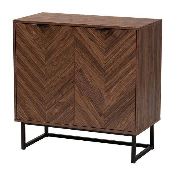 baxton studio Baxton Studio Sadia Modern Walnut Brown Finished Wood Storage Cabinet