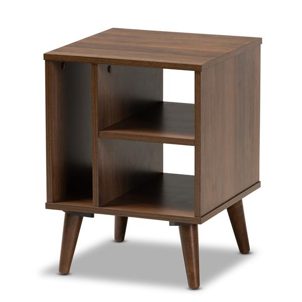 baxton studio Baxton Studio Sami Mid-Century Modern Walnut Finished Wood End Table