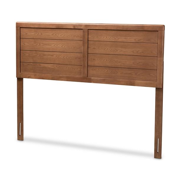 baxton studio Baxton Studio Seren Mid-Century Modern Walnut Brown Finished Wood Full Size Headboard