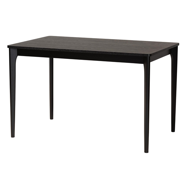 baxton studio Baxton Studio Sherwin Mid-Century Modern Black Finished Wood Dining Table