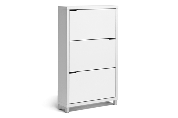 baxton studio Baxton Studio Simms White Modern Shoe Cabinet