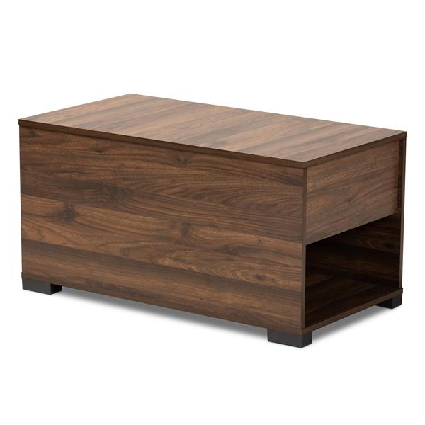 baxton studio Baxton Studio Skylar Modern and Contemporary Walnut Brown Finished Cat Litter Box Cover House