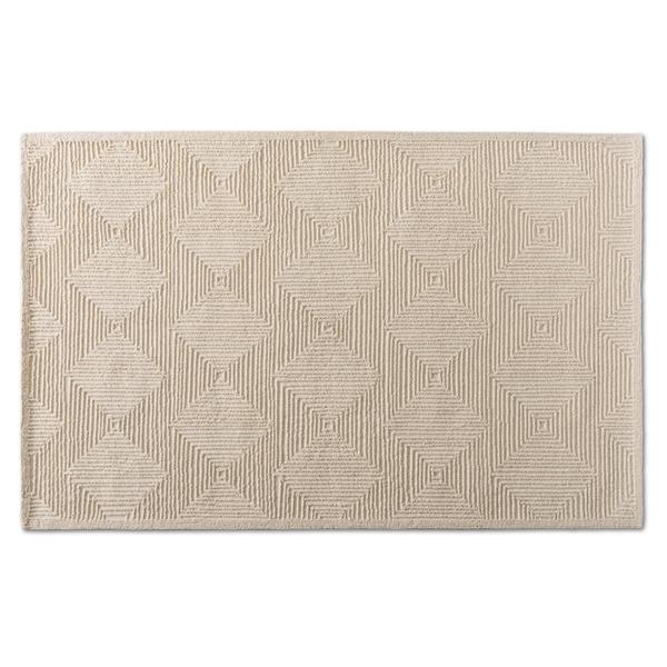 baxton studio Baxton Studio Sovanna Modern and Contemporary Ivory Hand-Tufted Wool Area Rug