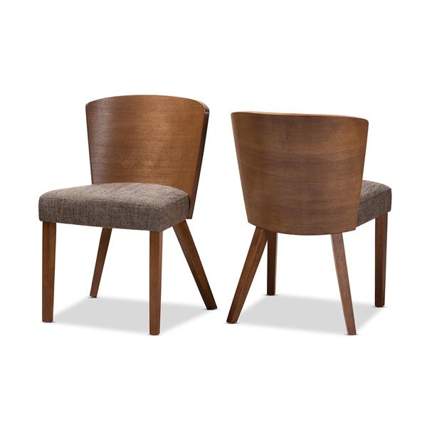 baxton studio Baxton Studio Sparrow Brown Wood Modern Dining Chair (Set of 2)