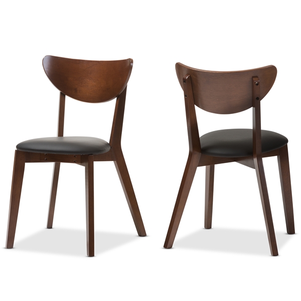 baxton studio Baxton Studio Sumner Mid-Century Walnut Brown Dining Chair