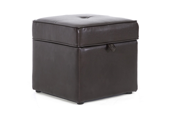 baxton studio Baxton Studio Sydney Brown Modern Ottoman - Storage Ottoman