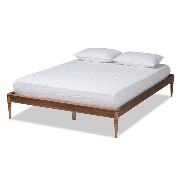 baxton studio Baxton Studio Tallis Classic and Traditional Walnut Brown Finished Wood Queen Size Bed Frame
