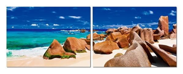 baxton studio Baxton Studio Tasmanian Tide Mounted Photography Print Diptych