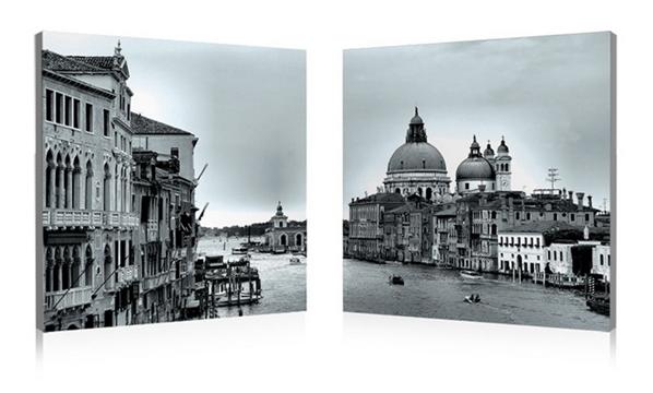 baxton studio Baxton Studio Timeless Venice Mounted Photography Print Diptych