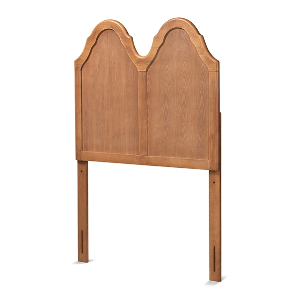 baxton studio Baxton Studio Tobin Vintage Classic and Traditional Ash Walnut Finished Wood Twin Size Arched Headboard