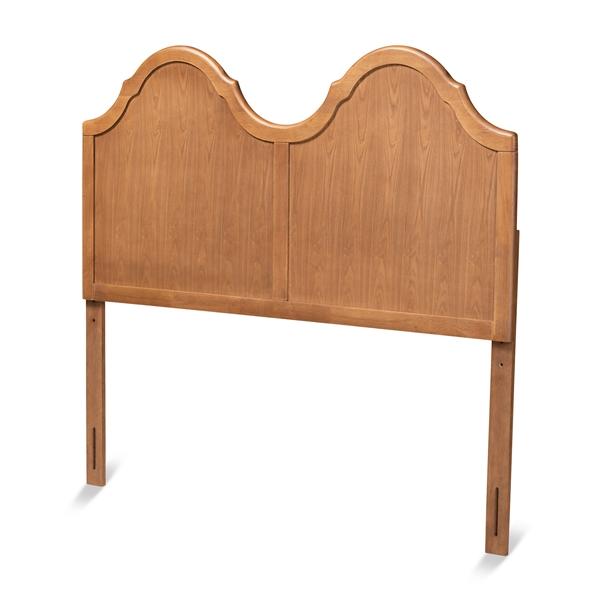 baxton studio Baxton Studio Tobin Vintage Classic and Traditional Ash Walnut Finished Wood King Size Arched Headboard
