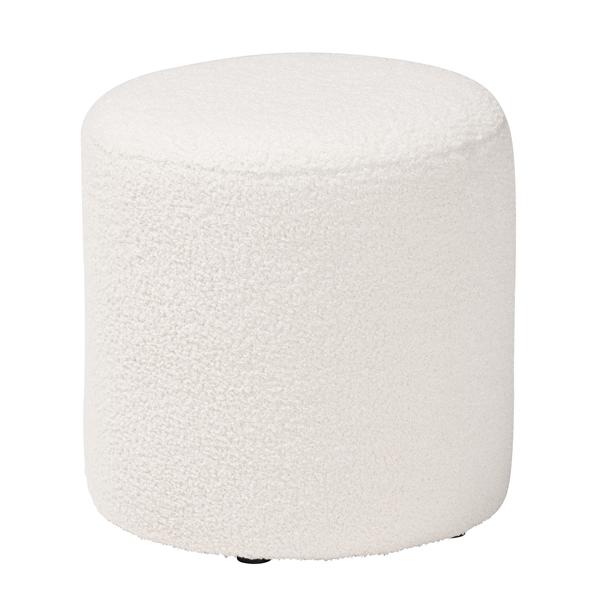 baxton studio Baxton Studio Tori Modern and Contemporary Ivory Boucle Upholstered Ottoman