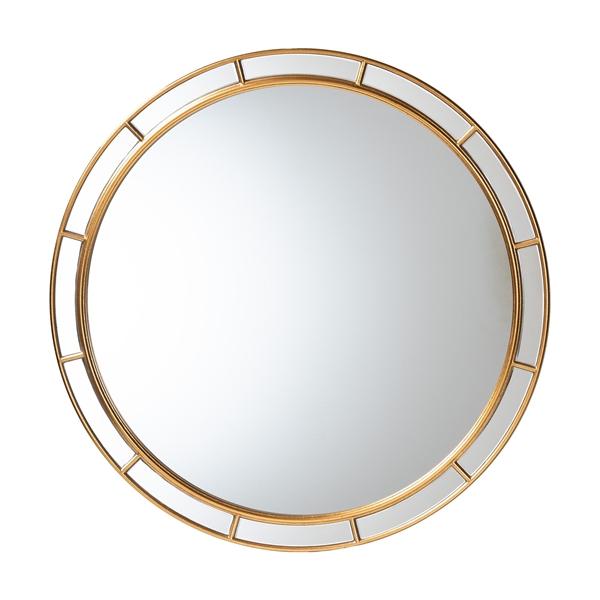 baxton studio Baxton Studio Ulvi Antique Goldleaf Round Accent Mirror