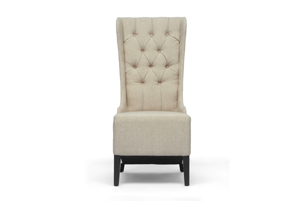 baxton studio Baxton Studio Vincent Beige Linen Modern Accent Chair
