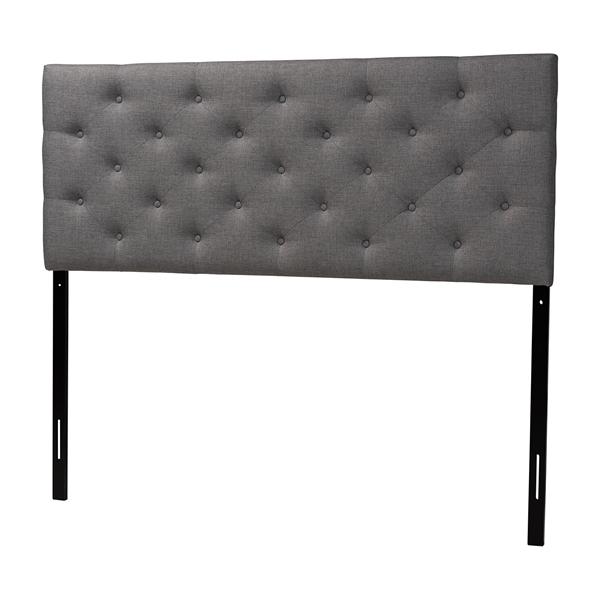 baxton studio Baxton Studio Viviana Modern and Contemporary Grey Fabric Upholstered Button-tufted Full Size Headboard