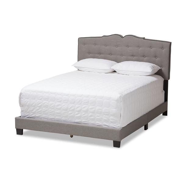 baxton studio Baxton Studio Vivienne Modern and Contemporary Light Grey Fabric Upholstered Full Size Bed