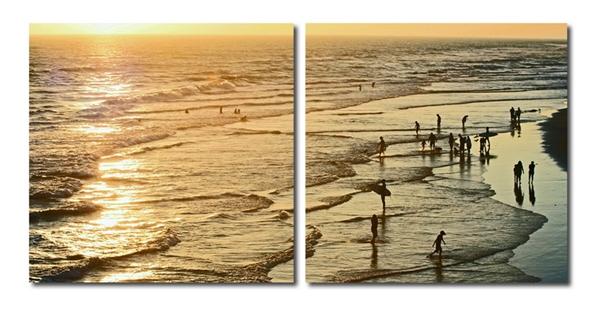 baxton studio Baxton Studio Wading in the Waves Mounted Photography Print Diptych