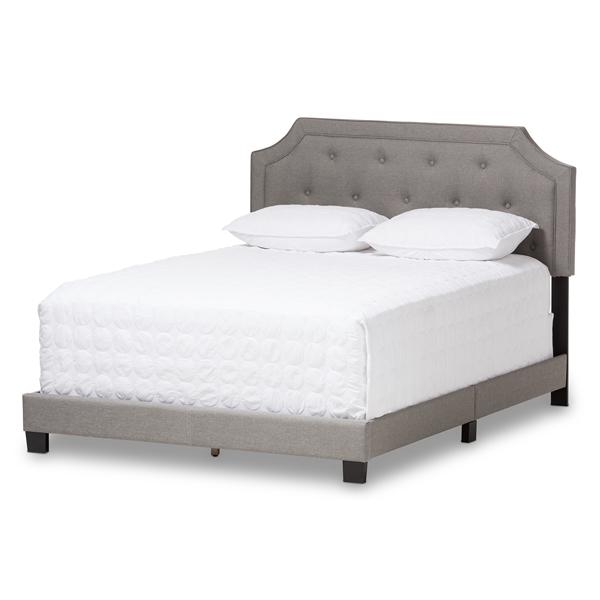 baxton studio Baxton Studio Willis Modern and Contemporary Light Grey Fabric Upholstered Full Size Bed
