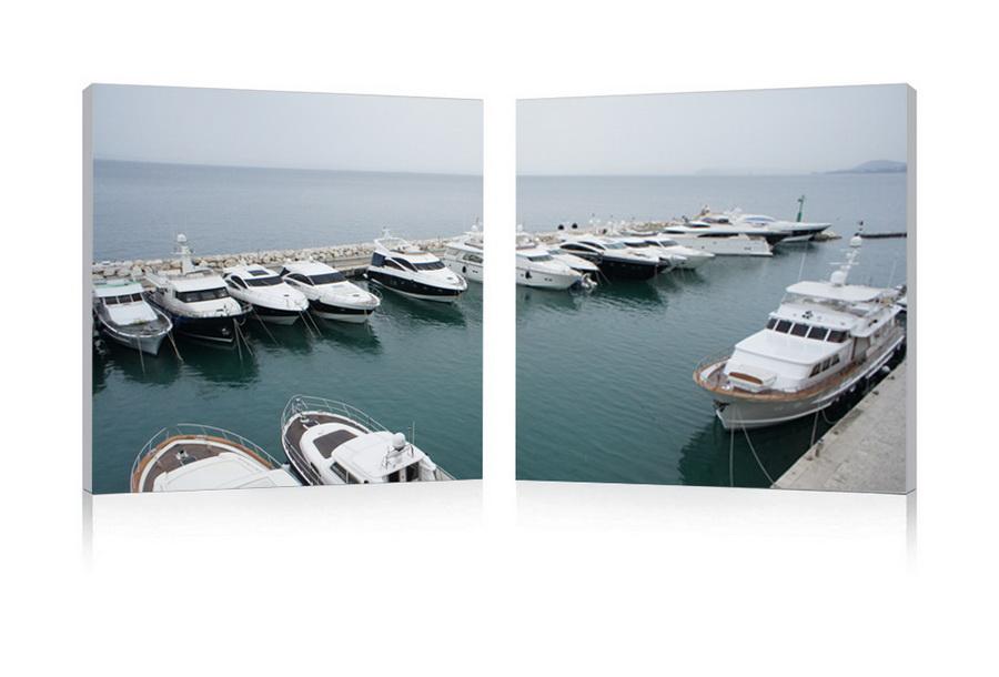 baxton studio Baxton Studio Yacht Congregation Mounted Photography Print Diptych