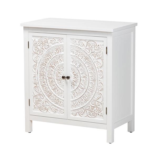 baxton studio Baxton Studio Yelena Classic and Traditional White Finished Wood 2-Door Storage Cabinet
