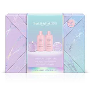 baylis & harding GIFT WRAPPED CANDLELIT GIFT SET