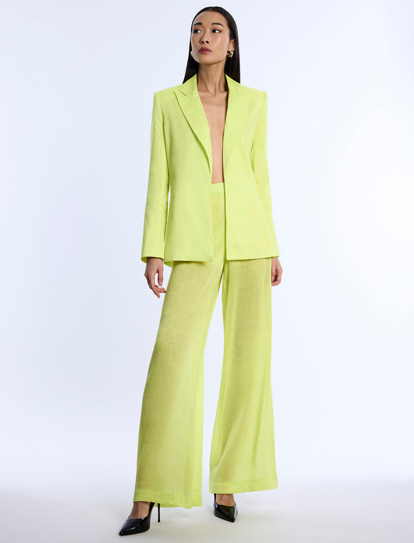 Bcbgeneration Airy Textured Blazer Chartreuse
