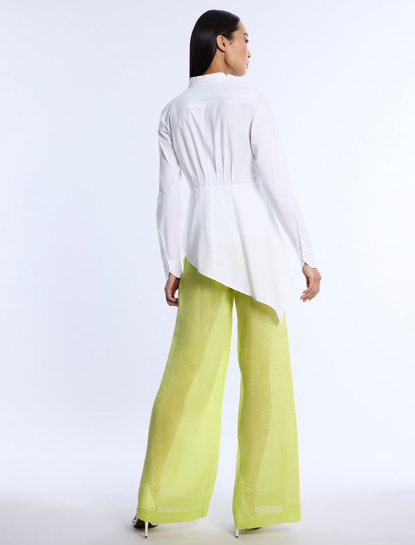 Bcbgeneration Asymmetrical Hem Shirt White